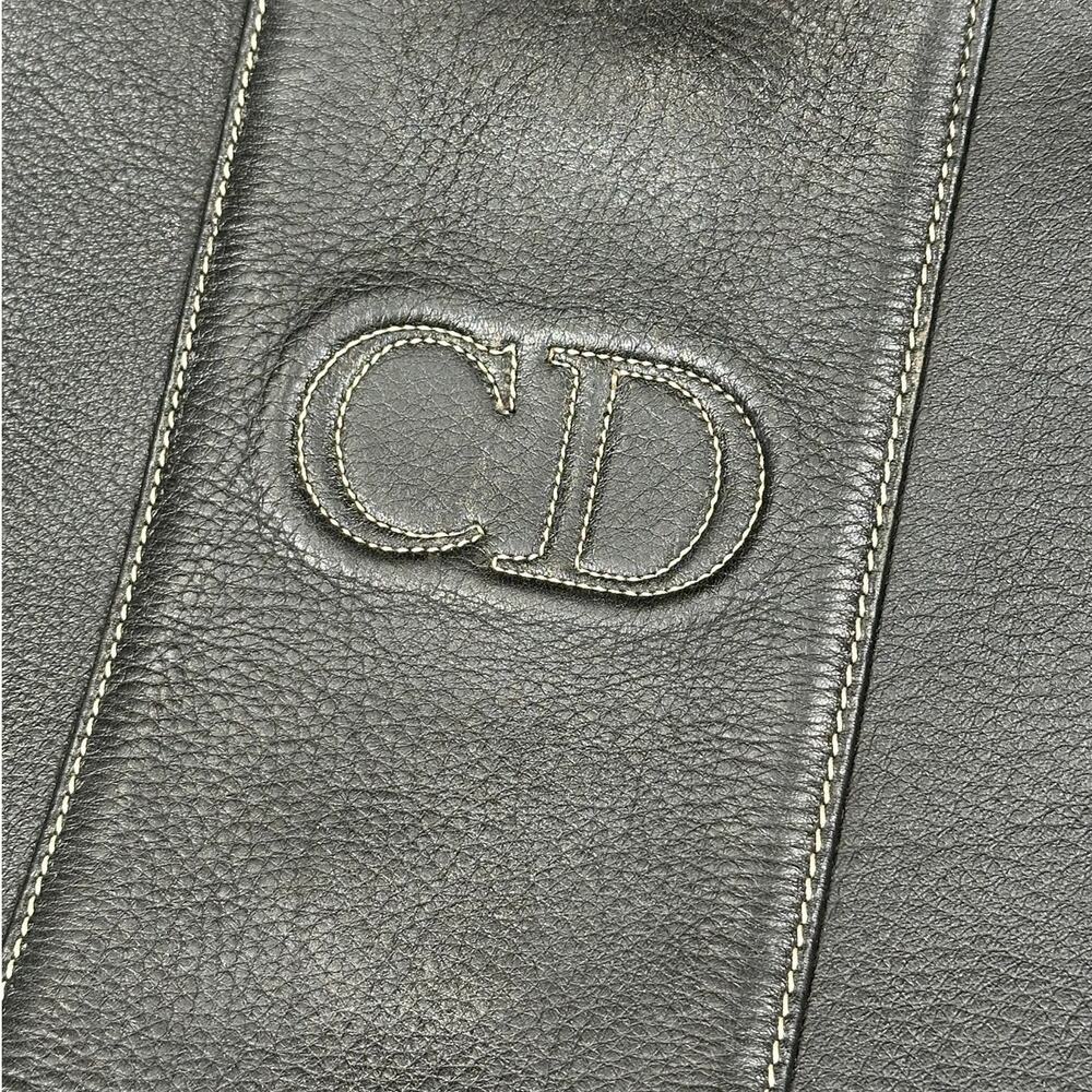 Christian Dior Vintage Black Leather Shoulder Bag - Picture 2 of 11